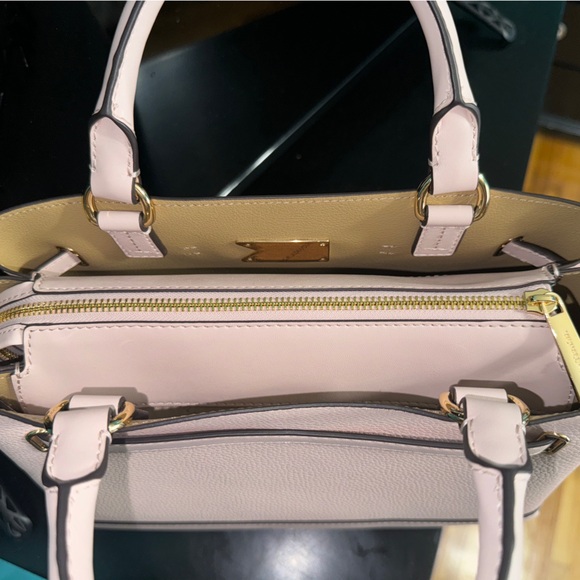 Michael Kors Reed Large Leather Belted Satchel- Powder Blush - Picture 10 of 11